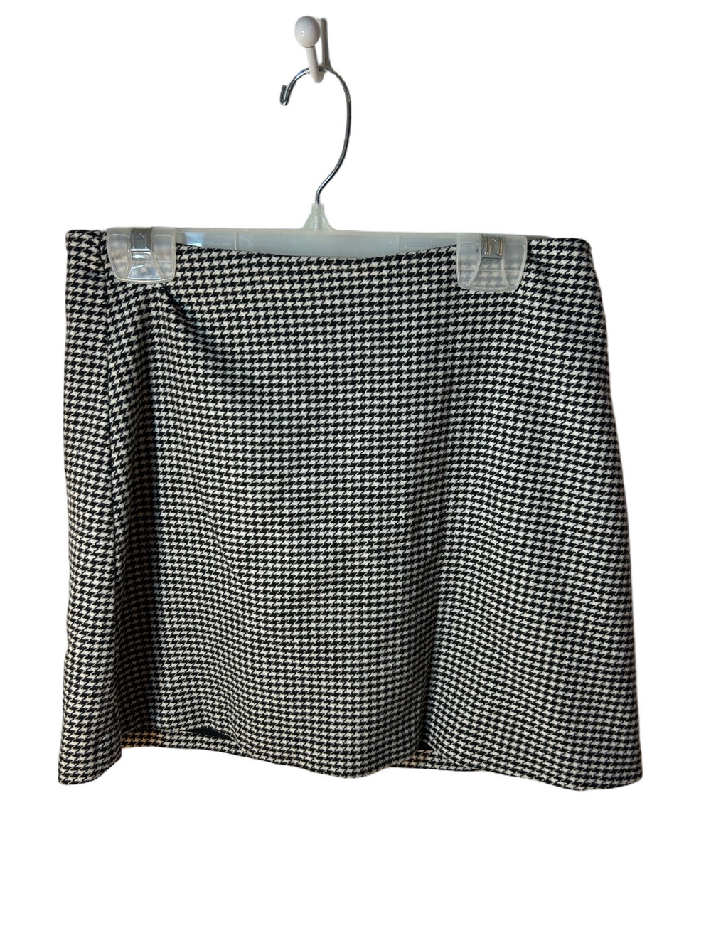 Wilfred Aritzia Black and White Houndstooth Wool Cashmere A-Line Skirt size 6